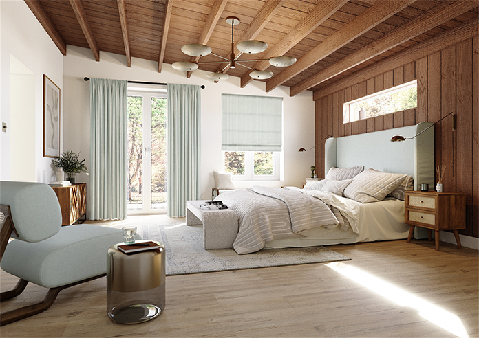 Vintage Stripe, Aqua - Made to Measure Curtains - Image 7